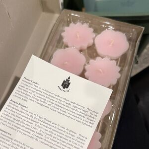 PartyLite Soft Pink Floral Floating Candles